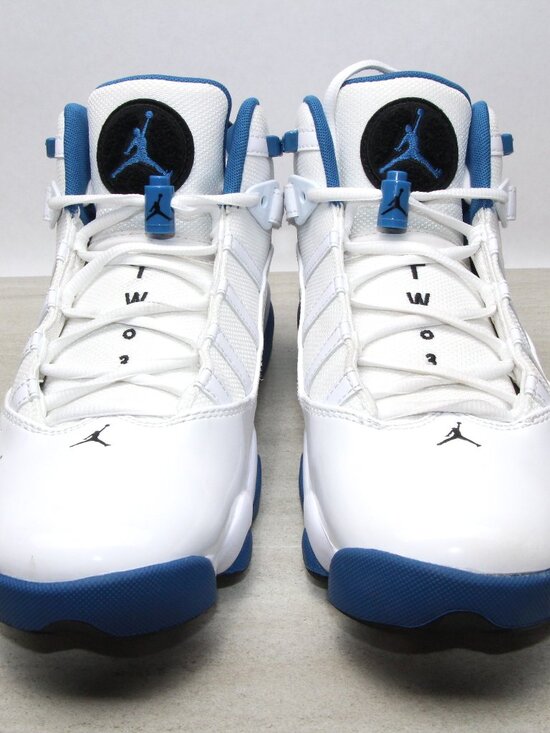 Men\'s Air Jordan 6 Rings White Dark Marina Blue 322992-114 Shoes Size 9.5 main image 7